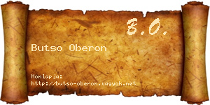 Butso Oberon névjegykártya